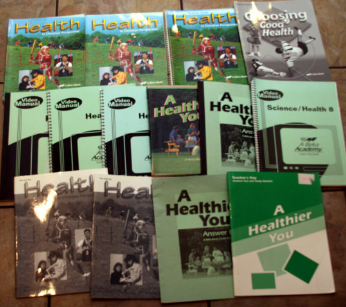 HEALTH A Beka Book Homeschool Lot + "A Healthier You" & "Choosing Good Health"