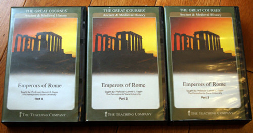 EMPERORS OF ROME The Great Courses Parts 1-3 CASSETTES Ancient/Medieval History