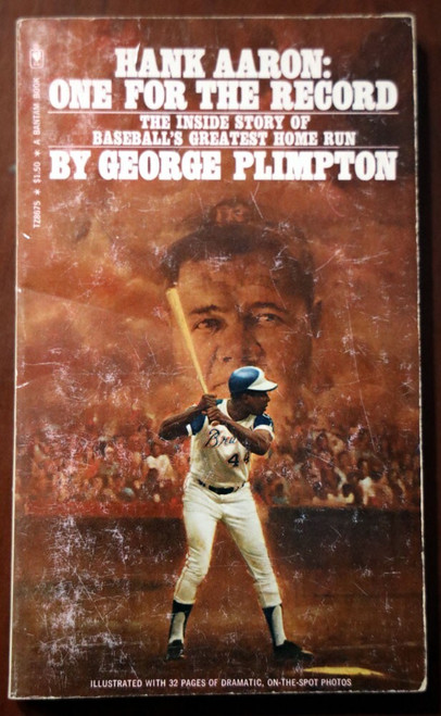HANK AARON One For the Record by George Plimpton 1974 Vintage Paperback BASEBALL