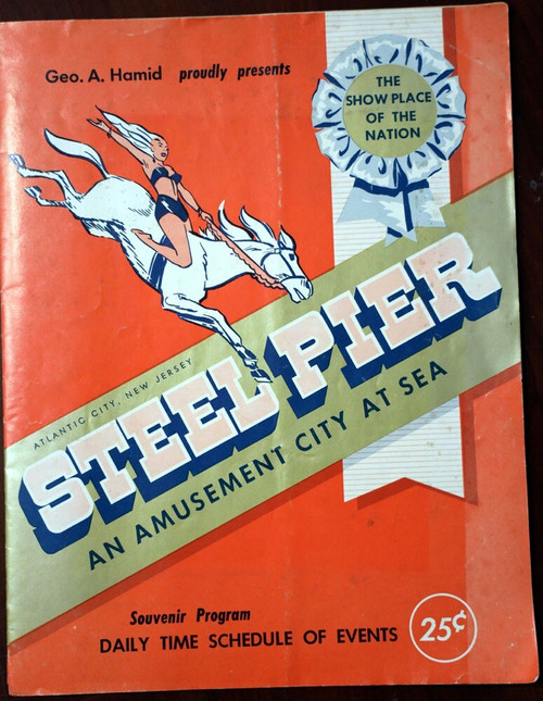 STEEL PIER Atlantic City NJ Souvenir Program Vintage 1960 New Jersey JOHNNY CASH