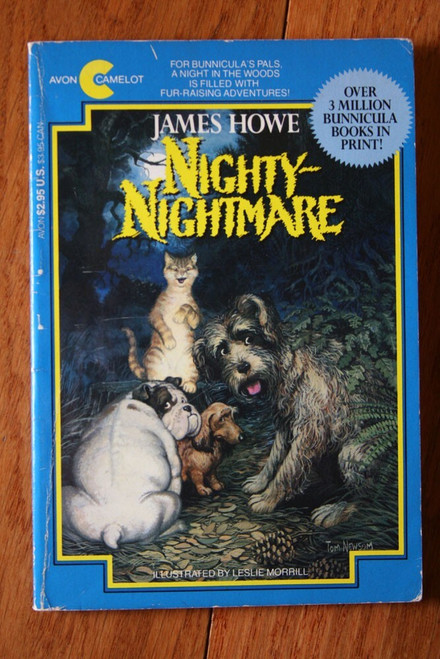 NIGHTY-NIGHTMARE by James Howe 1988 Avon Camelot Paperback BUNNICULA Series