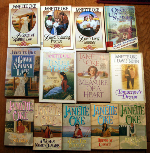 Lot of 13 JANETTE OKE Christian Books 1 Hardcover & 12 Paperbacks Inspirational