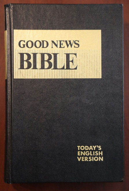 GOOD NEWS BIBLE Today's English Version 1977 Black Hardcover ABS Vintage TEV