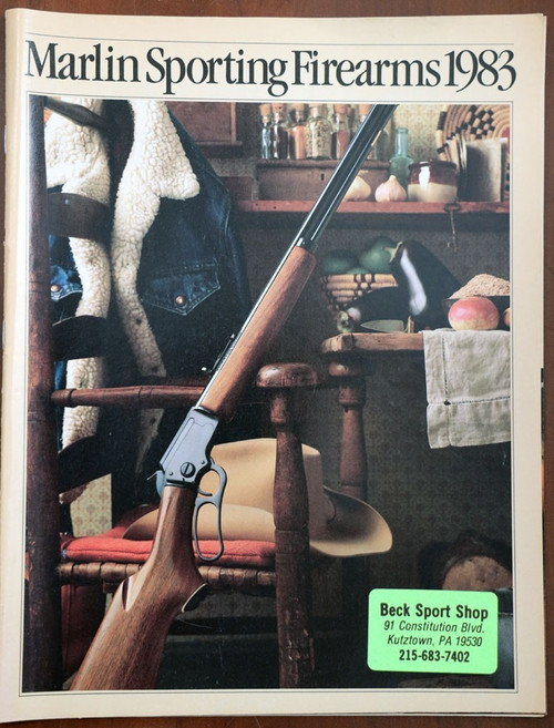 Marlin Sporting Firearms 1983 Catalog RIFLES/22 Bolt Action/Shotguns/Model 336 +