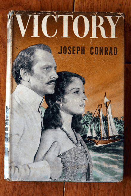 VICTORY by Joseph Conrad 1940 HC/DJ Vintage Book - Frederic March, Betty Field