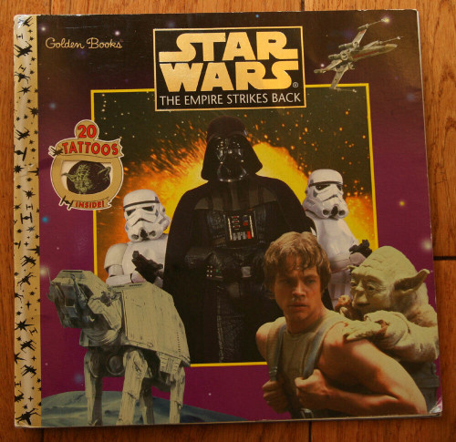 STAR WARS The Empire Strikes Back Golden Book with 20 TATTOOS Unused Intact