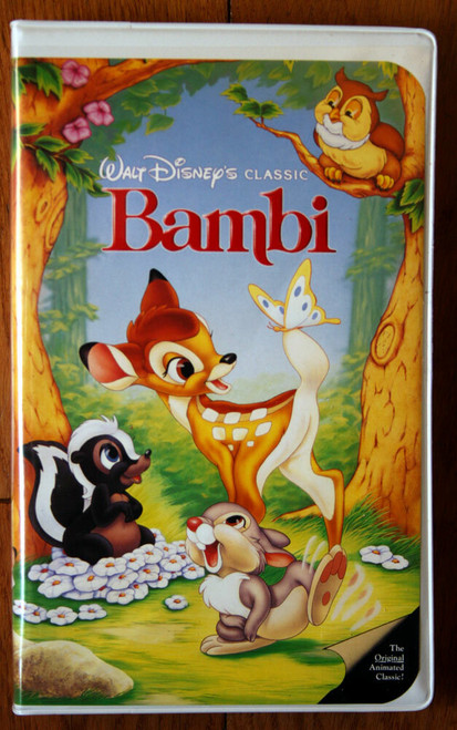 Walt Disney's BAMBI VHS Tape "Black Diamond" Edition #942 Classic