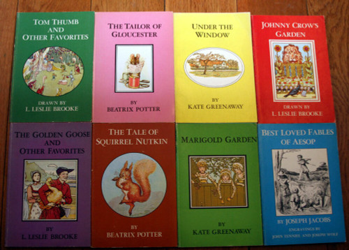 Lot 8 Vintage Grolier Society Childrens Paperbacks Beatrix Potter Kate Greenaway