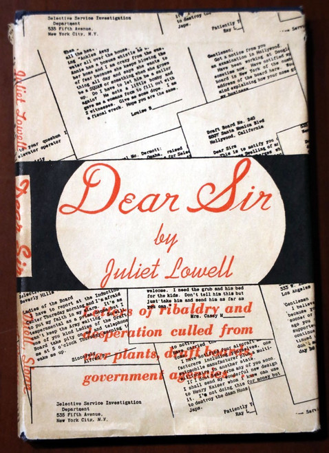 DEAR SIR - Juliet Lowell 1944 HC/DJ WWII/Telegram/Selective Service VINTAGE BOOK