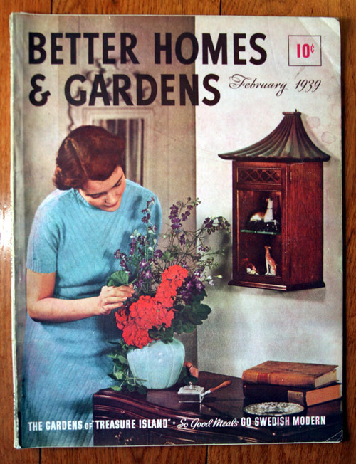 BETTER HOMES AND GARDENS February 1939 Vintage Magazine - Swedish Modern Decor