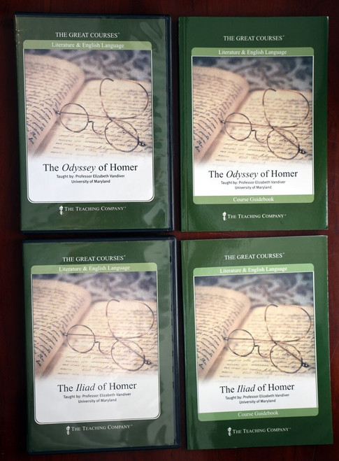The Iliad / Odyssey of Homer GREAT COURSES Audiobook 12 CDs + 2 Books
