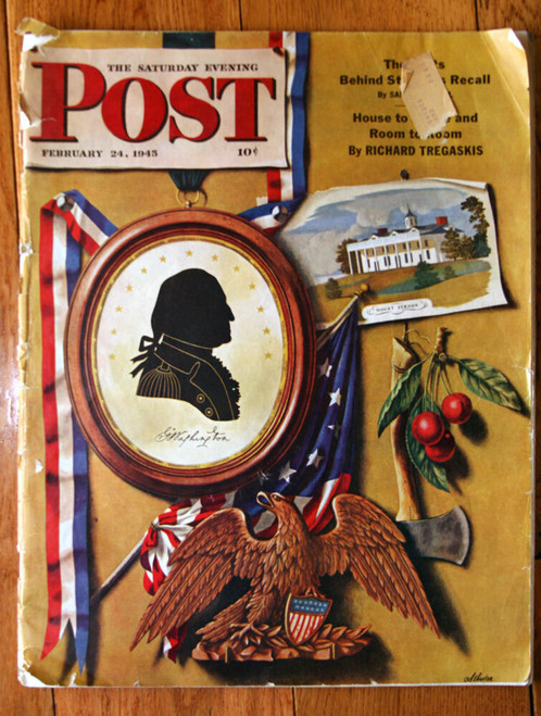 The Saturday Evening Post February 24, 1945 GEORGE WASHINGTON Atherton Cover
