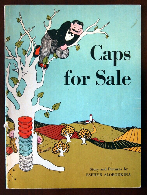 CAPS FOR SALE by Esphyr Slobodkina 1968 Vintage Scholastic Paperback Children's