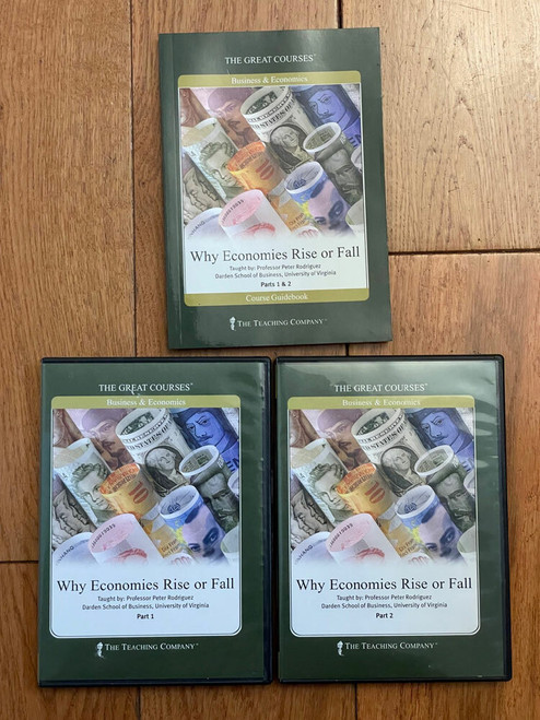 Why Economies Rise or Fall THE GREAT COURSES Audiobook Parts 1 & 2 + Guidebook