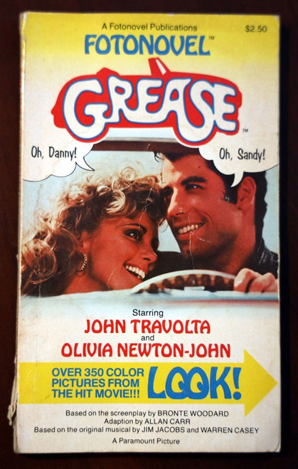 GREASE Fotonovel JOHN TRAVOLTA/OLIVIA NEWTON-JOHN Paperback 1978 1st Printing