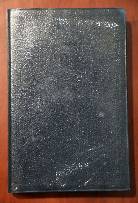 HOLY BIBLE NIV Bible by Zondervan c. 1983 Bonded Leather Dark Blue / Silver Gilt