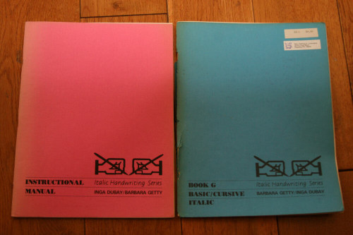 Italic Handwriting Instructional Manual 1980 + Book G Basic/Cursive Getty/Dubay