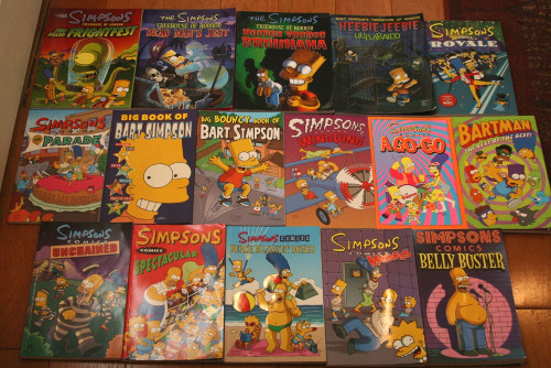 Lot of 16 SIMPSONS Comics BONGO Matt Groening BART 1992-2008 Graphic Novel Books