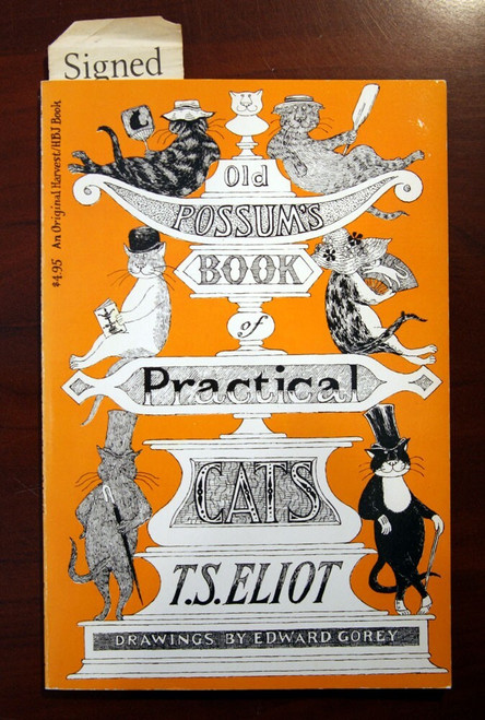 Old Possum's Book of Practical Cats by T.S. Eliot 1982 Edward Gorey Drawings PB