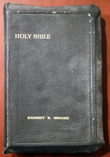 Vintage 1934 HOLY BIBLE Collins' Clear-Type Press KJV Color Illustrated