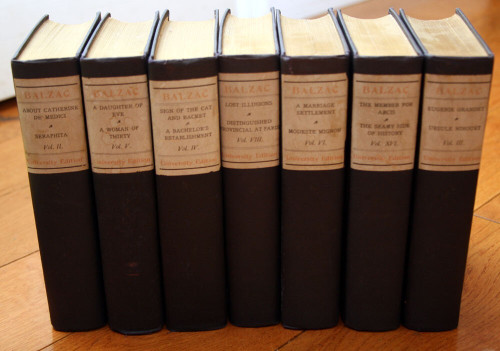 Works of Honore de Balzac 7 Volume Antique Book Set 1901 John Avil Publishing Co