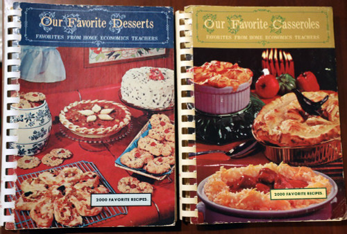 Our Favorite DESSERTS + CASSEROLES Home Economics Teachers Vintage Cookbook Lot