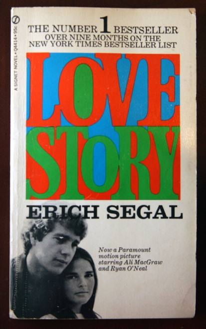 LOVE STORY by Erich Segal 1971 Vintage Paperback Signet Ryan O'Neal Movie Cover