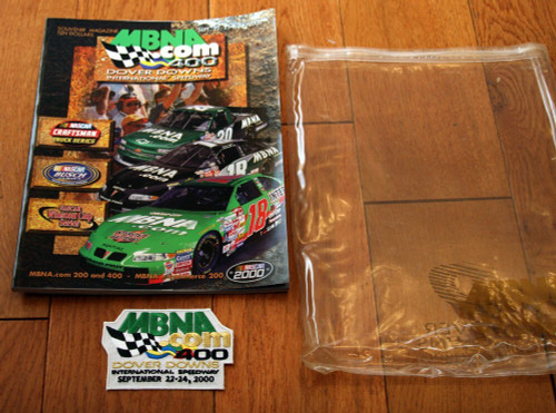 NASCAR Dover Downs September 2000 MBNA Souvenir Magazine, Patch & Bag