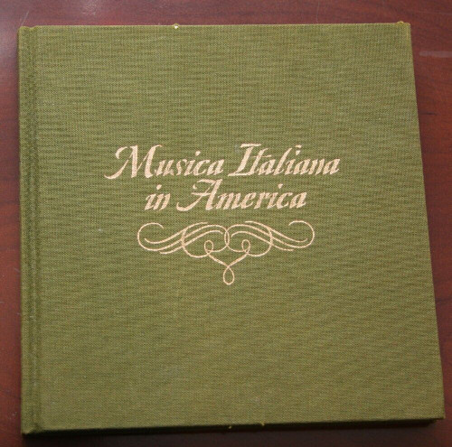 Musica Italiana in America Book + CD September 11 2001 Dedication 9/11 MUSIC