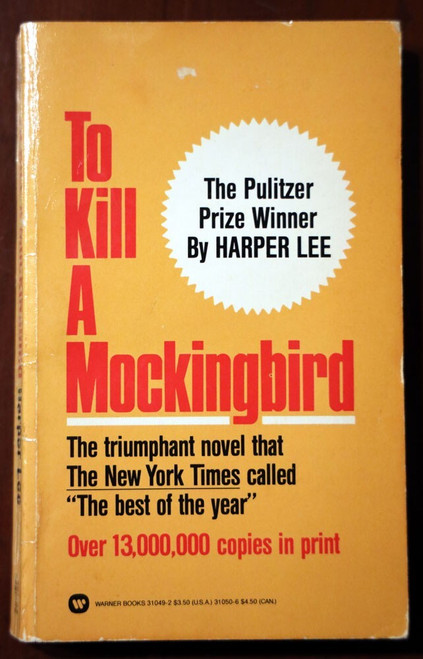 To Kill a Mockingbird by Harper Lee 1982 Paperback Warner Books Edition Vintage
