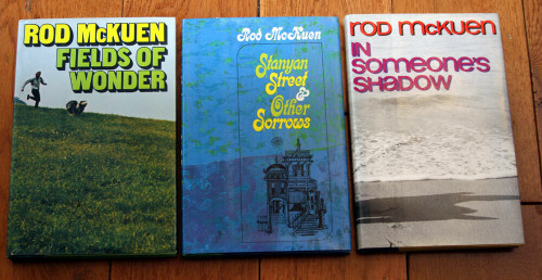 ROD MCKUEN Book Lot Fields of Wonder (1st), In Someone's Shadow, Stanyan Street
