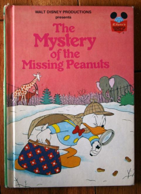 Walt Disney's Mystery of the Missing Peanuts 1975 Random House Vintage Hardcover