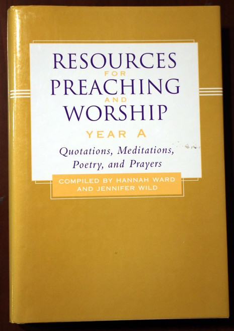 RESOURCES FOR PREACHING & WORSHIP by Hannah Ward/Jennifer Wild CHRISTIAN 1st Ed.