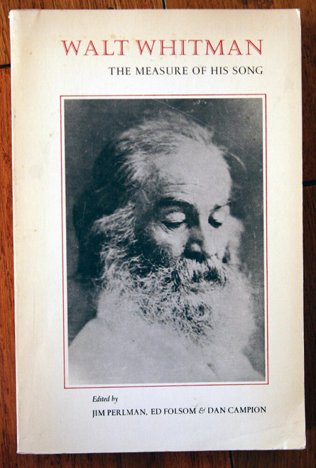 WALT WHITMAN The Measure of His Song 1981 Holy Cow! Press 1st Printing Paperback
