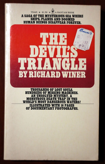 The Devil's Triangle - Richard Winer 1974 Vintage Paperback Bantam Books Bermuda