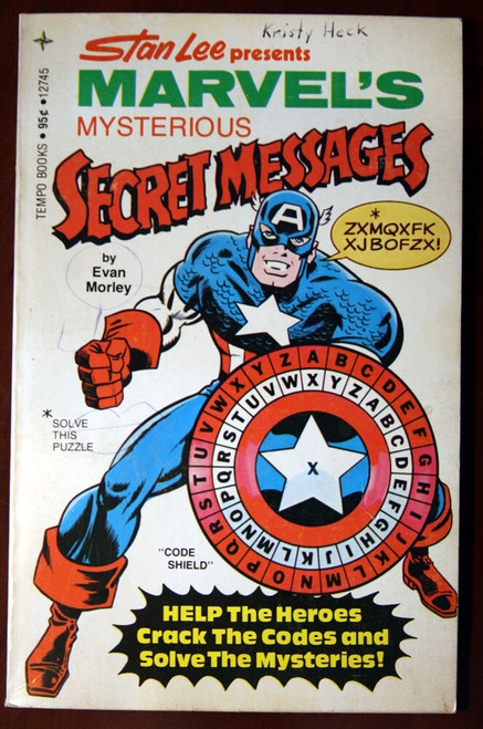 1977 STAN LEE MARVEL'S MYSTERIOUS SECRET MESSAGES Puzzle Book CAPTAIN AMERICA
