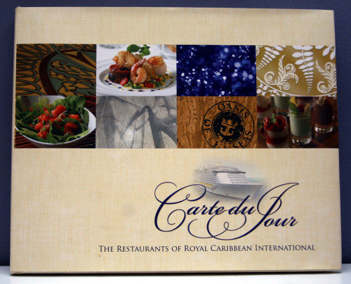 CARTE DU JOUR Royal Caribbean International Cruise Restaurant Cookbook SIGNED