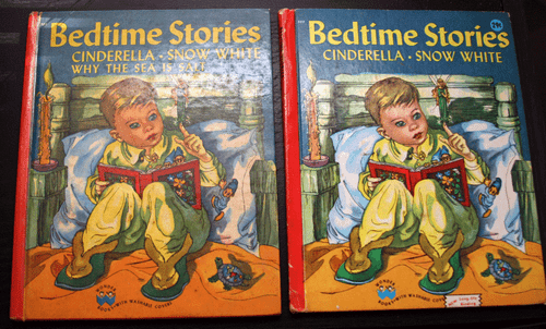BEDTIME STORIES 1946 WONDER BOOKS *2 Copies* MASHA Cinderella Snow White VINTAGE