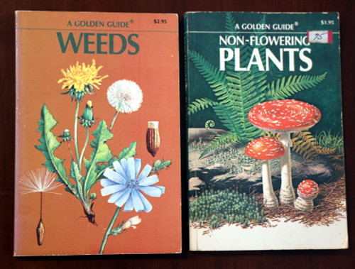 NON-FLOWERING PLANTS + WEEDS Vintage Golden Guides RARE 1967 & 1972 Paperbacks