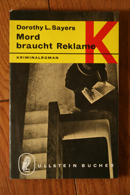 MORD BRAUCHT REKLAME by Dorothy L. Sayers 1966 Vintage German Paperback Ullstein