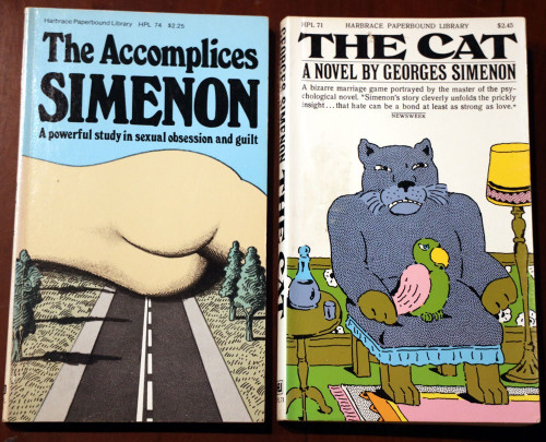 The Accomplices of Simenon 1977 + The Cat 1976 by Georges Simenon Paperback Lot