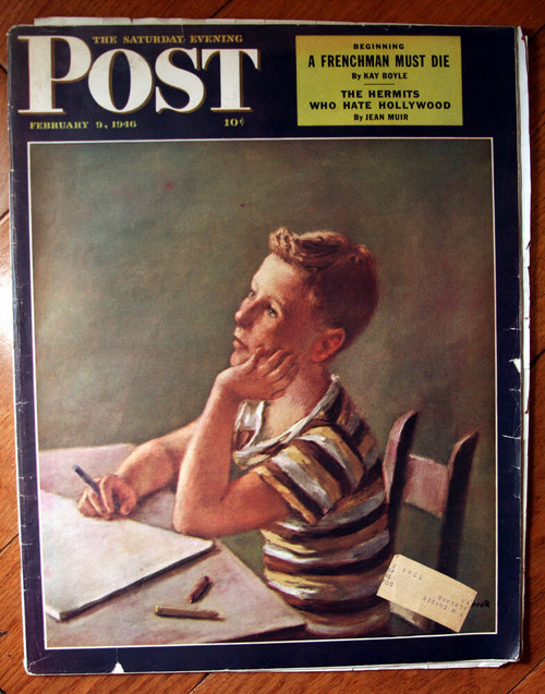Saturday Evening Post February 9 1946 Magazine "Future Author" Alexander Brook