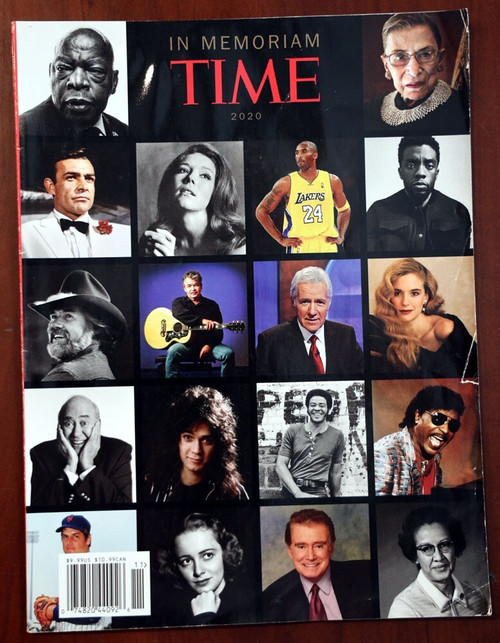 In Memoriam TIME MAGAZINE 2020 Kobe Bryant, Ruth Ginsburg, Regis, Van Halen ++