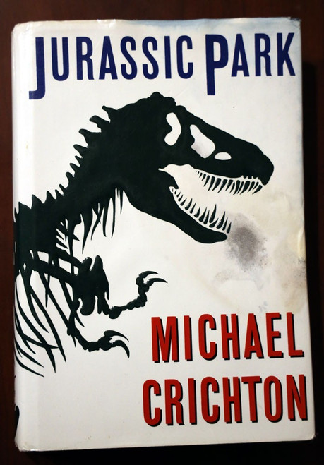 JURASSIC PARK by Michael Crichton 1st First Trade Edition 1990 HC/DJ ISBN Cover