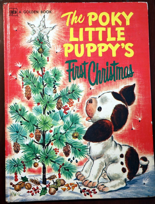 The Poky Little Puppy's First Christmas Golden Book 1976 Florence Sarah Winship
