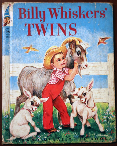 BILLY WHISKERS' TWINS by Helen Wing 1959 Rand McNally Elf Book #8333 Vintage