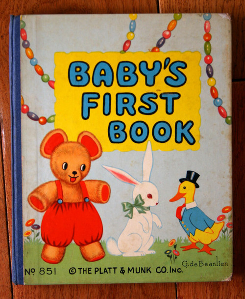 Baby's First Book 1939 Platt & Munk Co. #851 G. de Beanlien Vintage Board Book