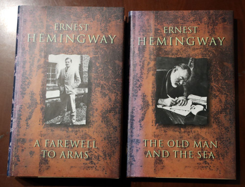 A Farewell to Arms + The Old Man and the Sea by Ernest Hemingway BOMC Book Lot