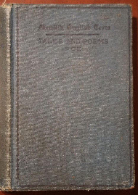 TALES AND POEMS Edgar Allan Poe 1914 Merrill's English Texts - Frederick Houk
