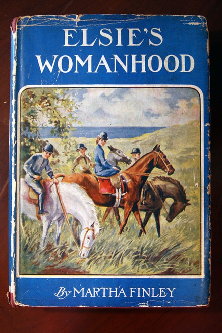 ELSIE'S WOMANHOOD by Martha Finley 1917 HC/DJ Blue Ribbon Books RARE DUST JACKET